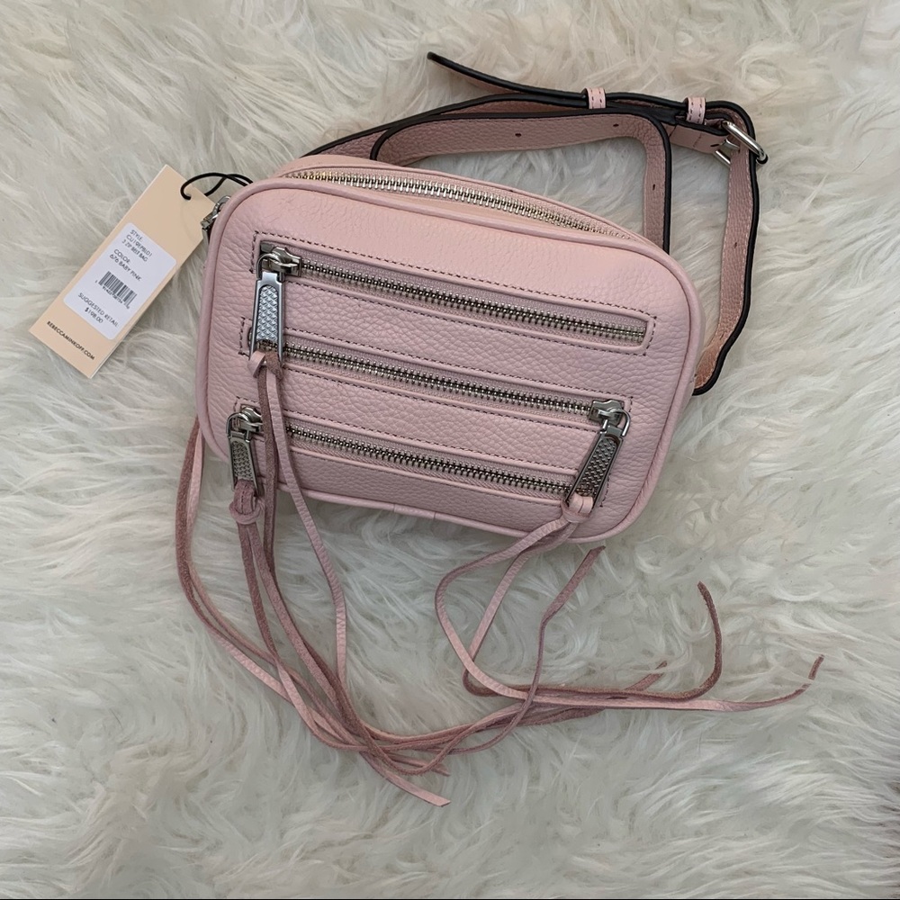 NWT Rebecca Minkoff 3 Zip Belt Bag - Baby Pink